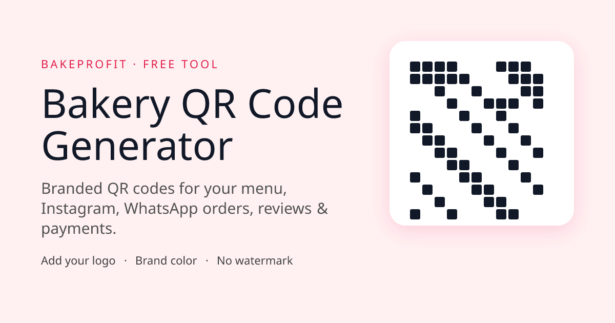 Free Bakery QR Code Generator | Menu, Instagram, WhatsApp QR Codes